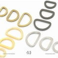 thumbnail image 2 of CRAFTME STUDIO 5/8 Inch Flat Metal D-Ring Findings for Bag, Belt and Strap Webbing Craft, 10 Pack PTDF (Silver), 2 of 7