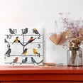 thumbnail image 2 of Ryvnso Animal Birds Wall Clock Square Silent Non-Ticking Battery Operated 7.78", 2 of 7
