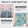 thumbnail image 6 of Pioneer Flower Floral Print Pattern Apron for Women and Men, Cotton Linen Waterproof with Pockets, Adjustable, 33x27 Inch for Kitchen, Gardening, BBQ, Salon, 6 of 6