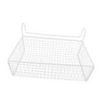 thumbnail image 2 of Cesta de almacenamiento colgante para mesita de noche, estante de hierro, organizador multiusos, estante para hotel, apartamento, baño, cocina, pared Blanco sin anzuelos, 2 of 7