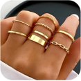 thumbnail image 1 of HAHDAXIA Stocking Stuffers for Teens Gold Stackable Rings Set for Women Vintage Knuckle Rings for Teen Girls Midi Rings Pack Statement Bohemian Stacking Rings for Women Multiple Rings Pack, 1 of 6