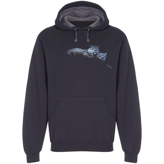 Portrait Of Leopards Hoodie Men -Image by Shutterstock, Male Medium