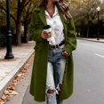 thumbnail image 4 of Niaviben Single Breasted Pea Coat Pea Coats for Women Winter Pea Coats for Women Wool Coats Womens Wool Pea Coat Woolen Coat Women Jackets Green 2XL, 4 of 5