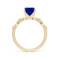 thumbnail image 2 of ANGARA Lab Grown Blue Sapphire Engagement Ring for Women in 14K Yellow Gold (Size-9x7mm) | September Birthstone, Anniversary, Jewelry Gift for Women | Lab-Grown Blue Sapphire Ring, 2 of 8