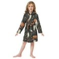 thumbnail image 6 of FORMRS Niños Bathrobe Unisex Hooded Robe Soft Plush Pajamas Sleepwear, Size 10-12T, Autumn Ghost Pattern, 6 of 7