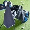 thumbnail image 2 of Athletic Works Magnetic Microfiber Golf Towel – Black, Ultra-Absorbent Towel with Strong Magnet for Golf Bags & Carts, 2 of 5