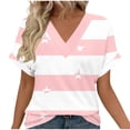 thumbnail image 2 of Blczomt Short Sleeve Tops Women Trendy Pink Tops Cute Y2K Womens Blouses, 2 of 6