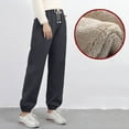 thumbnail image 5 of Women's Solid Color Winter Elastic Waistband With And Drawstring Casual Sports Pants Womens plus Size Casual Pants Suits for Wedding Track Pants Women Beach Pants for Women Casual Women Casual Pants, 5 of 6