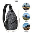 thumbnail image 5 of Sling Backpack,Spider Web Halloween Pattern Sling Bag with Water Bottle Holder,Waterproof Sling Bag for Men/Women with Headphone Jack for Hiking,Travel, 5 of 6