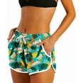 thumbnail image 6 of Women 4th of July Board Shorts Hawaiian Tropical Print Beach Swim Shorts with Pockets, 6 of 10