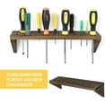 thumbnail image 4 of Set of 2 Screwdriver Organizer Pliers Hammer Rack Wall Tool Storage Wood Holders, 4 of 7