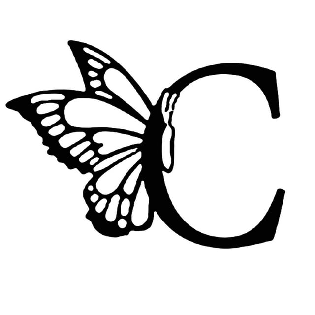 Metal Butterfly Sign Butterfly Letter Sign Letter Graphic Sign Metal Graphic Letter Sign Room Decoration Butterfly Sign Gift