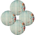 thumbnail image 2 of SKYSONIC Vintage Wooden Flowers Round Placemats for Dining Table Non-Slip Heat-Resistant Polyester Table Mats Set of 1 Washable Table Mats for Kitchen Dining Table Decoration (30), 2 of 7