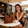 thumbnail image 5 of Liamobondopolis Large Capacity Crossbody Bag with Dual Detachable Straps Crossbody Bags for Women Weekend Vacation Outdoor Work Bag 13In, 5 of 8