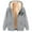 Gray, variant on Fartey Heart Print Fleece Lined Hoodie Sweatshirts for Women Zipper Drawstring Cozy Thick Plush Jacket Winter Long Sleeve Thermal Coat with Pockets