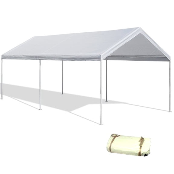 Canopy Replacement Cover 12'X20' White Tarp Top Roof Canopy Replacement Cover