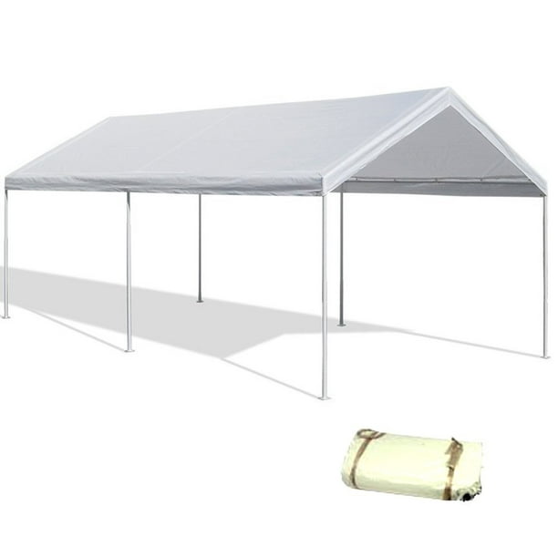 Canopy Replacement Cover 12'X20' White Tarp Top Roof Canopy Replacement
