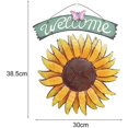 thumbnail image 3 of Letreros de metal para jardín, decorativos, para colgar en el exterior, con forma de girasol, pintados a mano, para puerta de entrada, color amarillo, amarillo, 3 of 5