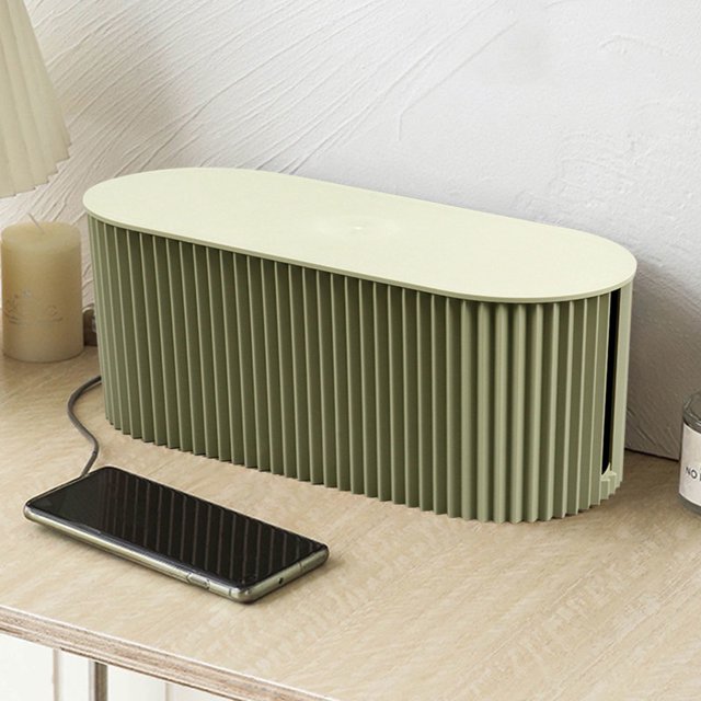 Almacenamiento De Cables Caja de almacenamiento de cable de tablero enchufable grande Soporte de enrutador WiFi para el hogar (13 cm verde)