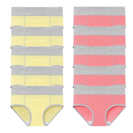 10 Pack Plus Size Thongs for Women Plus Size Cotton Underwear High Waisted No Show Panties Underpants for Women Boxers Stretch Briefs Underwear No Show Ladies Thong Plus Size V-Waist Shorts