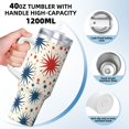 thumbnail image 3 of 40zo Ice Bar Cup With Handle Double Insulation Large Capacity Rust Prevention For Daily Travel And Other Scenes Independence Day Theme Star (5), 3 of 8