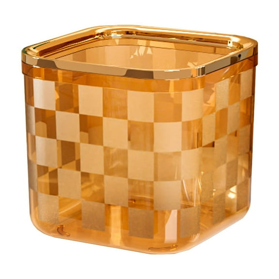 Elainilye Small Bathroom Trash Can, 1 Gallon Desktop Waste Basket, Plastic Trash Can for Living Room, Toilet, Bedroom, Office Trash Can, Orange