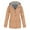 Khaki, variant on Timegard Rain Jacket Women Plus Size Active Outdoor Hoodies Jacket Zip up Fall Raincoat Windbreaker