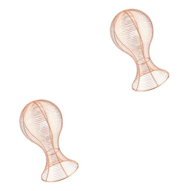 Cateissary Metal Hat Cap Rack Hair Pink Gold Wig Holder Storage Stand Display Tipo 1 2Conjunto