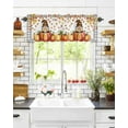 thumbnail image 6 of Valances for Windows Fall Hat Rod Pocket Cafe Window Treatments Valance Curtains for Kitchen Bathroom Laundry Basement Windows 60"x18", 6 of 6