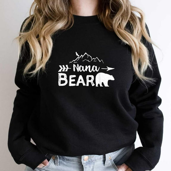 Nana Bear Funny Shirt Matching Family Grandparents Camping Holiday Graphic SW13875 Unisex Sweatshirt, Up to Size 5XL