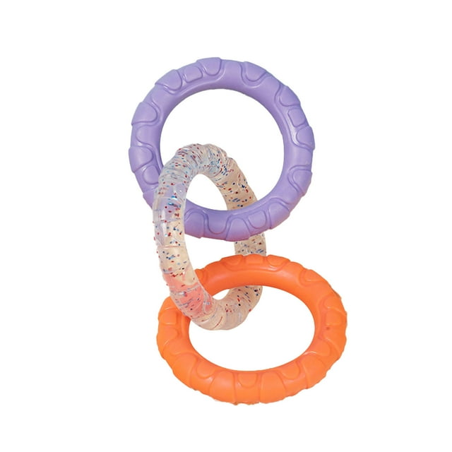 Tug Rings For Dogs 3 Rings Puller Dog Toy Pet Supplies Promotes Teeth Care Exercise Outdoor Teether For Indoor Backyard Play 1pc Dog Thrower compatible with Machine Soft Baseballs for Dogs Indoor