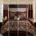 thumbnail image 4 of Nanshing Renee 9 Piece Traditional Floral Comforter Set, Red Gold, California King, 4 of 9
