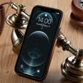 thumbnail image 3 of Funda de cuero PU de lujo para teléfono, carcasa trasera delgada para iPhone 14 pro max 13 Pro max 11 12 Pro Max XR XS Max X 7 Plus, 3 of 4
