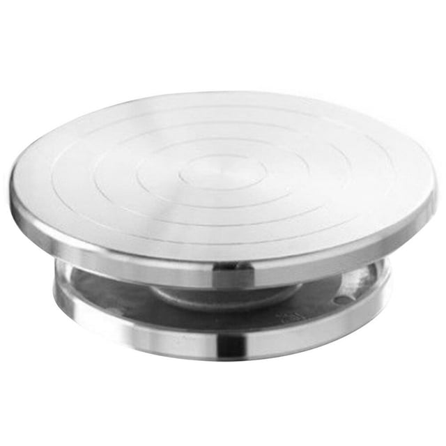 LEEYNEER Aluminum Alloy Turntable Multi-functional Clay Crafts Turntable 360 Degree Rotating Tray Cake Making Turntable