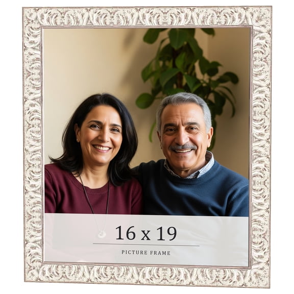16x19 Frame White Real Wood Picture Frame Width 1.5 inches | Interior Frame Depth 0.5 inches |