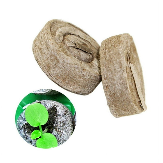 Pellets de iniciación de semillas comprimidas, 10 Uds., vainas nutritivas de fibra de coco, tierra para macetas, bloque de suelo para vivero sin turba