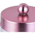 thumbnail image 6 of ABCISI 3 Pack Qtip Holder - Apothecary Jars with Lids, Bathroom Organizers and Wooden Waterproof Tray for Cotton Balls,Swabs,Floss Picks,Hair Ties,Pink Clear Vintage Bathroom Decor Jar Set (Pink), 6 of 7