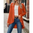 thumbnail image 6 of Cardigan for Women Long Sleeve Casual Lightweight Kimono Cardigans Ruffles Edge Open Front Cardigan Alsol Lamesa, 6 of 6