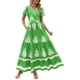thumbnail image 1 of Vestido largo PRETTYGARDEN para mujer 2025, verano, floral, verde y blanco, 1 of 8