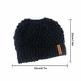 thumbnail image 3 of WomensPonytail Beanie Hat High Messy Bun Stretch Knitted Ponytail Cap, 3 of 5
