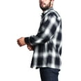 thumbnail image 4 of G-Style USA Men's Western Casual Plaid Long Sleeve Button Down Shirt Y2000 - Navy - Medium, 4 of 5