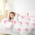 thumbnail image 4 of Feelyou Kawaii Bow-tie Full Size Comforter Sets, Cartoon Ribbon Pink Bedding Sets, 3pcs, 4 of 8