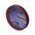 thumbnail image 2 of 10-Inch Wooden Ocean Wave Drum with Metal Beads for Kids, Red/Black Optional, Lightweight Rhythm Instrument for Musical Talent Development, Random Fish Pattern Design, Comfortable Grip, 277g, 2 of 4