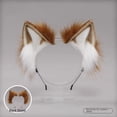 thumbnail image 4 of Diadema con orejas de bestia hecha a mano, tocado de lolita con orejas de gato de imitación, clip de cola KC, oreja de animal de níspero, lolita, fácil de usar, 4 of 5