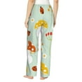 thumbnail image 3 of Disketp Mushroom Bee Print Women'S Comfy Pajama Pants Casual Drawstring Palazzo Lounge Wide Leg Pants, 3 of 9