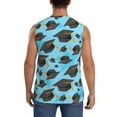 thumbnail image 4 of Xecao Graduation Hats1 Print Men's Tank Top: Sleek Sleeveless Tee for Casual Sports and Beach Occasions-XX-Large, 4 of 7