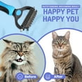 thumbnail image 4 of Pet Grooming Brush,Undercoat Rake for Dogs & Cats,Double-Sided Dog Deshedding Tool Removes Knot,Tangled Hair Dematting Comb for Dogs,with Pet Steel Comb, 4 of 7