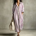 thumbnail image 5 of Bxsruta Womens Maxi Shirt Dress Long Sleeve Button Down Casual Casual Vacation Beachwear, 5 of 8