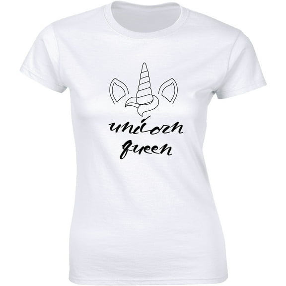 Unicorn Queen Funny Rainbow Hipster Meme Joke Women's Tee Shirt