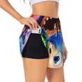 thumbnail image 3 of Lsque inside out 2 Printed Women's Running Shorts with Liner Pockets,Elastic Quick Dry Workout Athletic Gym Yoga Shorts,Womens High Waist Shorts-XX-Large, 3 of 9